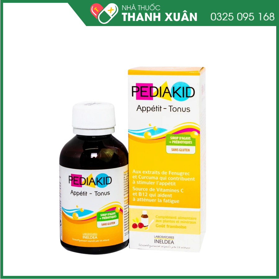 Siro Pediakid Appétit Tonus hỗ trợ kích thích cảm giác thèm ăn, giảm mệt mỏi
